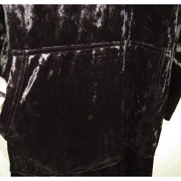 Torrid Black Crushed Velour Witchy Goth Hooded Lounge Dress Plus Size 3X - Picture 6 of 11